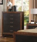 5 Drawer Chest, 2 Tone - Brown by HouseOfZazla