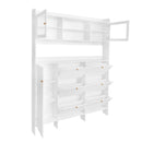 On Trend Multifunctional Tipping Bucket Shoe Cabinet With Storage Shelf & 6 Flip Drawers by HouseOfZazla