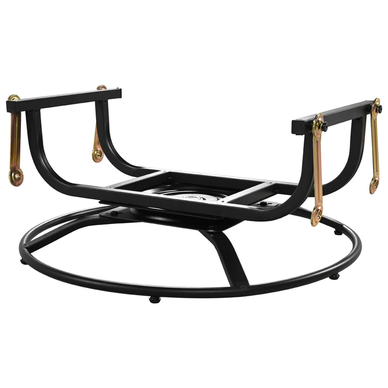 5 Pieces Outdoor Patio Furniture Set with Pet House Cool Bar and Retractable Side Tray, Rattan Wicker Patio Swivel Rocking Chairs Set of 2 with Ottomans for Backyard, Porch, Balcony, Beige