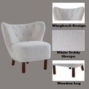 Zusud Teddy Sherpa Accent Chair - White by HouseOfZazla