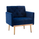 Accent Chair, leisure single sofa with Rose Golden feet