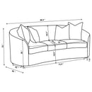 Rory - Sloped Arms Sofa With Pillows - Ivory
