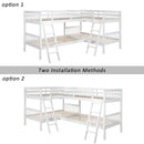 L Shaped Bunk Bed With Ladder by Unique Piece Furniture