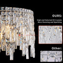 24" Luxurious Round Silver Crystal Chandelier