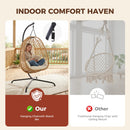 Egg Chair with Stand, Patio Wicker Hanging Chair, Hammock Swing Chair by HouseOfZazla
