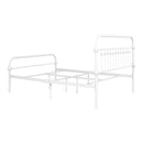 81.6" L X 59.6" W X 44.4"H Metal Bed Frame Full Size Standerd Bed Frame - WHITE