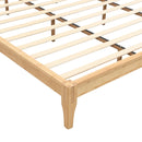 Solid Dry Bamboo Platform Bed Frame, With Slat Support by HouseOfZazla
