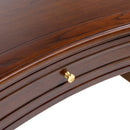 Dauphin Gold Accent 5-Drawer Wood Executive Desk Dark Walnut Ash Wood & Veneer by HouseOfZazla