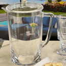 Halo - Oval Design Unbreakable Plastic Water Pitcher With Lid Acrylic, 2.75 Quarts - Clear by HouseOfZazla