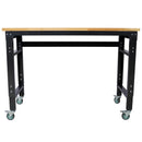 48" Wide Rolling Workbench - Adjustable Height for Workshop