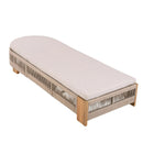 Outdoor Chaise Lounge Chair, Acacia Wood with Adjustable Backrest and Cushion by HouseOfZazla