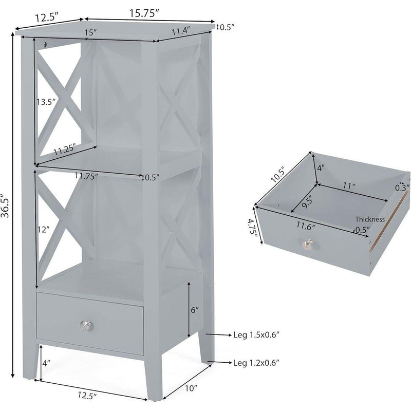 1 DRAWER STORAGE RACK