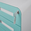 3 Drawer Mobile File Cabinet Under Desk Office, Simple Style Versatile Storage Cabinet For Legal / Letter / A4 Files, 5 Wheel Design Anti-Tilting Cold Rolled Steel Waterproof Moisture-Proof by HouseOfZazla