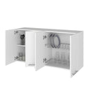 Kitchen Cabinet Durham Four Doors - White by Unique Piece Furniture