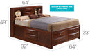 Modern Design Storage Bed With Bookcase Headboard by HouseOfZazla