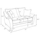 Lido - Upholstered Loveseat With Tapering Block Legs - Light Gray by HouseOfZazla