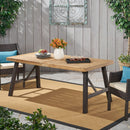 Outdoor Dining Set with 2 Benches and 1 Dining Table - Light Brown by HouseOfZazla