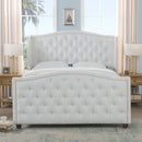 Marcella - Upholstered Shelter Headboard Bed Set by HouseOfZazla