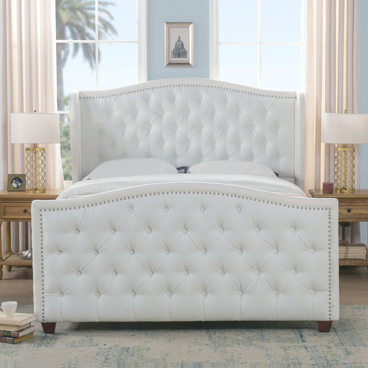 Marcella - Upholstered Shelter Headboard Bed Set, photo 5 of 40