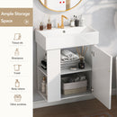 Modern Floating Bathroom Vanity With Ceramic Basin Perfect For Small Bathrooms by Unique Piece Furniture
