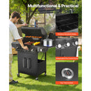 Gas Grill, 4 Burner Propane Gas Grill with Side Burner by HouseOfZazla