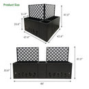 Metal Planter-Trellis Combo Set of 3