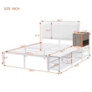 Platform Bed With 2 Tier Storage Shelves, Storage Cabinet by HouseOfZazla