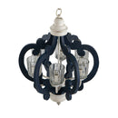 Wood Chandelier 6 Light Farmhouse Pendant Lighting Wood Hanging Light Fixture For Kitchen Living Dining Room, Bulb Not Included - Cream by HouseOfZazla