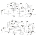 Kenna- Sleeper Sectional Sofa With Storage Ottoman