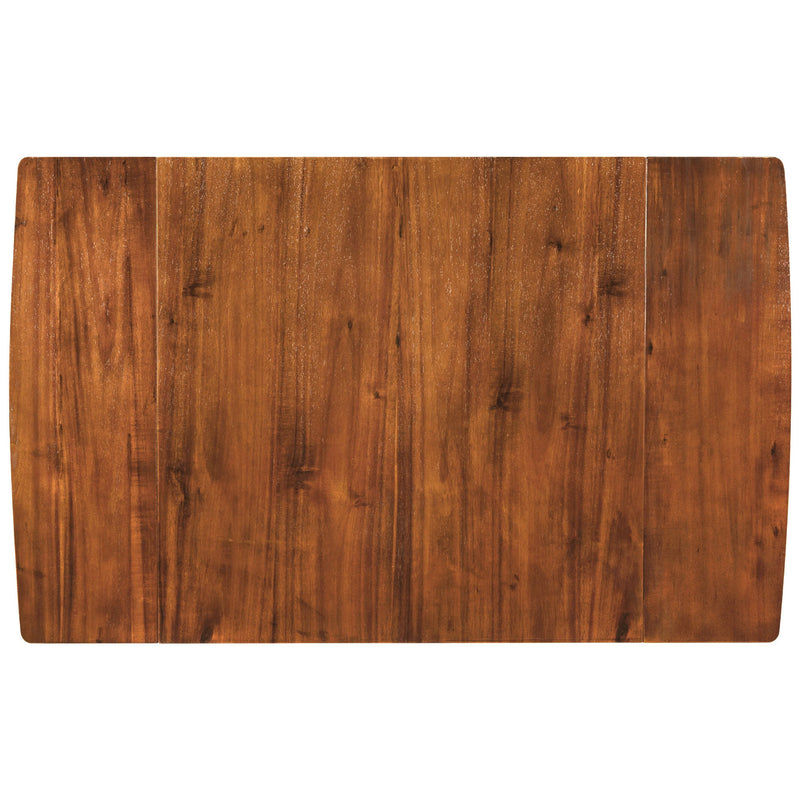 3-Piece Wood Drop Leaf Breakfast Nook Dining Table Set with 2 X-back Chairs for Small Places, Brown