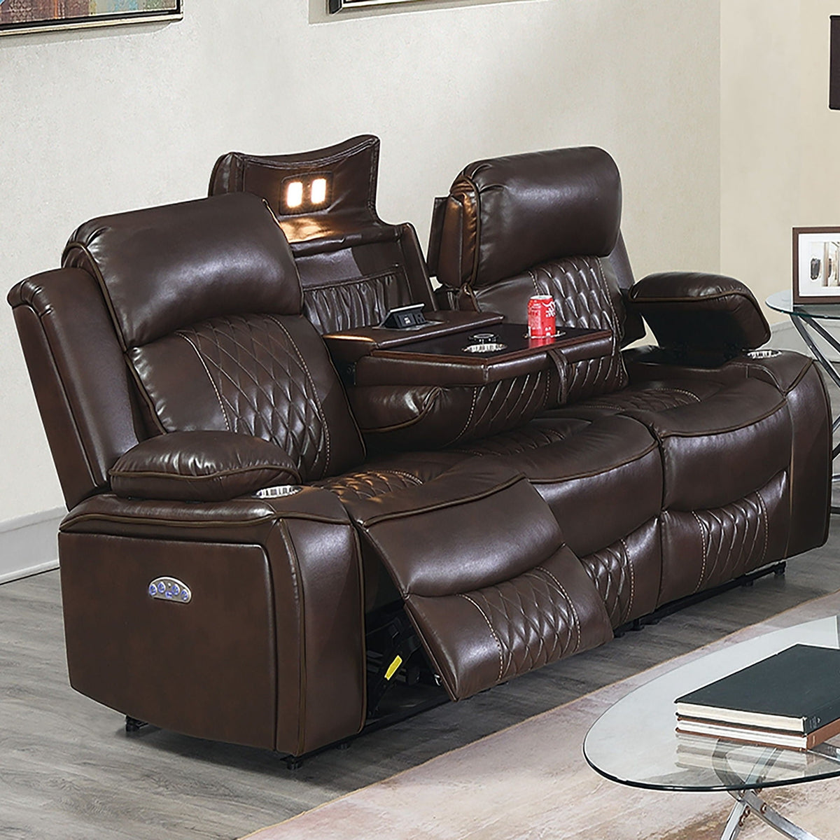Power Motion Living Room Set With USB Port, Adjustable Headrest, Cup Holder, photo 14 of 28