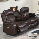 Power Motion Living Room Set With USB Port, Adjustable Headrest, Cup Holder by HouseOfZazla