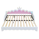 Extending Daybed With LED Lights, Modern Upholstered Princess Daybed With Crown Headboard by HouseOfZazla
