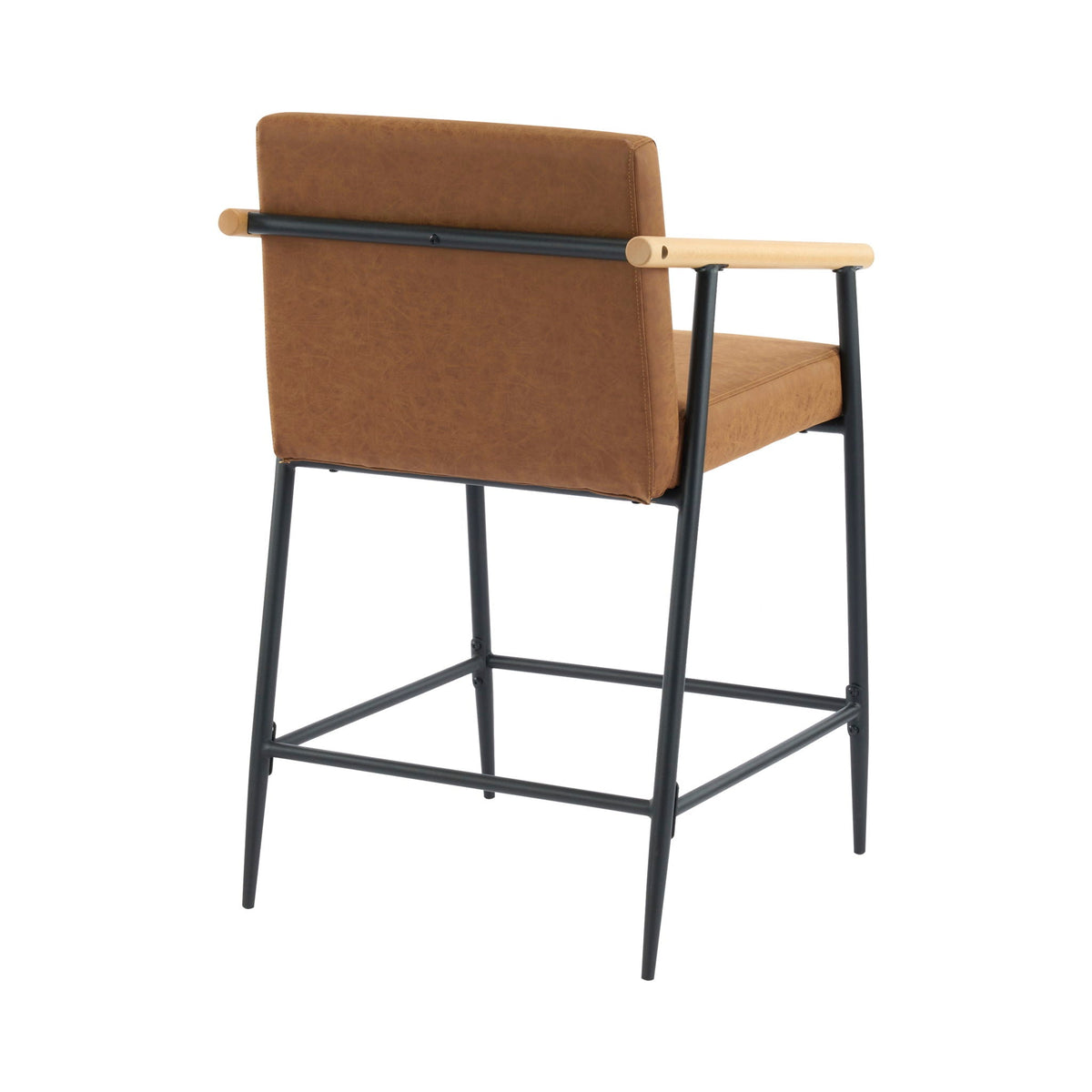 Mid Century Modern Counter Stool Set With Iron Frame, photo 18 of 28