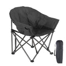 Oversized Camping Chair, Portable Folding Moon Chair with Side Pocket by HouseOfZazla