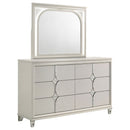 Olivia 6-drawer Dresser and LED Mirror Pearl White