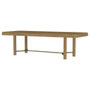 Benson - Extension Leaf Dining Table With Trestle Base - Sand by HouseOfZazla