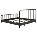 Rocco All Wood Water Pipe Open Frame Eastern King Bed Dark Bronze