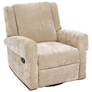 Manual Recliner Chair With Swivel Rocker Function, Dual Recline Angles by Unique Piece Furniture