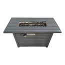 Outdoor Fire Pit Table With Lid, Durable Construction - Gray by HouseOfZazla
