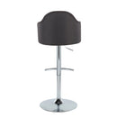 Ahoy - Contemporary Adjustable Barstool With Swivel With Rounded T Footrest (Set of 2) by HouseOfZazla