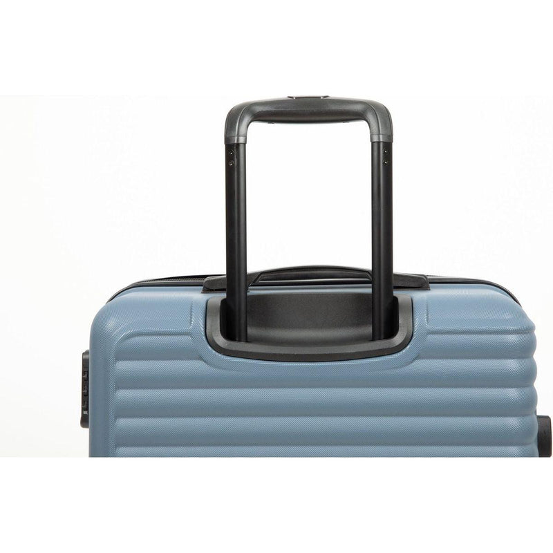 3 Piece Luggage Sets ABS Lightweight Suitcase with Two Hooks, Spinner Wheels, TSA Lock, (20/24/28) Blue