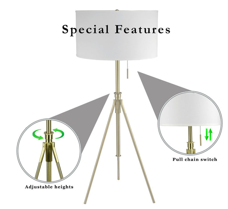 58" - 72"H Adjustable Tripod Floor w/ KD Shade (1PCS/CTN) (1.78/9.9)