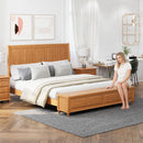 Sleigh Bed Frame With Tall Headboard And Storage Bench by HouseOfZazla