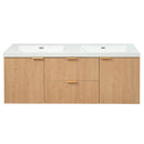 Modern Wall Mounted Bathroom Vanity, Soft Close Doors