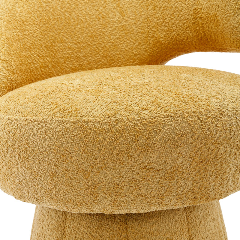 360 Degree Swivel Cuddle Barrel Accent Chairs, Round Armchairs with Wide Upholstered, Fluffy Fabric Chair for Living Room, Bedroom, Office, Waiting Rooms