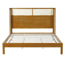 Premium Rubber Wood Platform Bed Frame with Headboard by HouseOfZazla