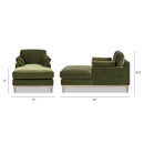 Pasadena - Modern Farmhouse Chaise Lounge Chair - Olive Green by HouseOfZazla