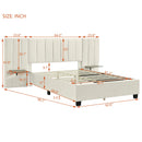 Upholstered Platform Bed With Big Headboard by Unique Piece Furniture