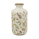 Ceramic Cylinder Vase with Multi-Colored Floral Motifs by HouseOfZazla